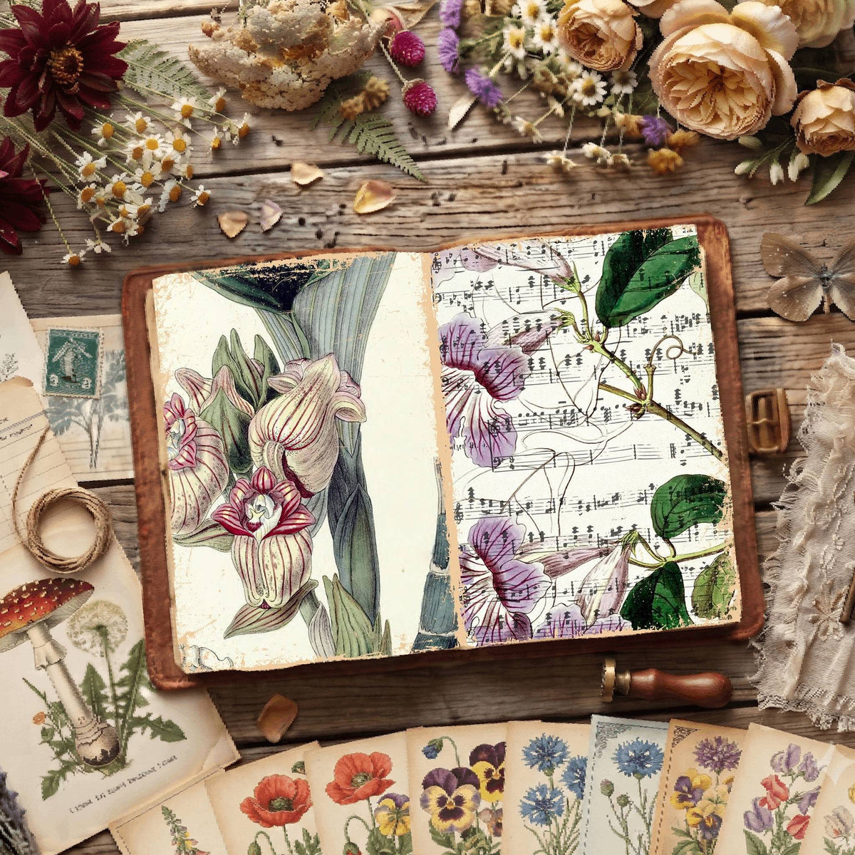 Botanical Illustrations Digital Papers