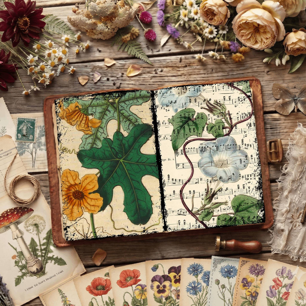 Botanical Illustrations Digital Papers