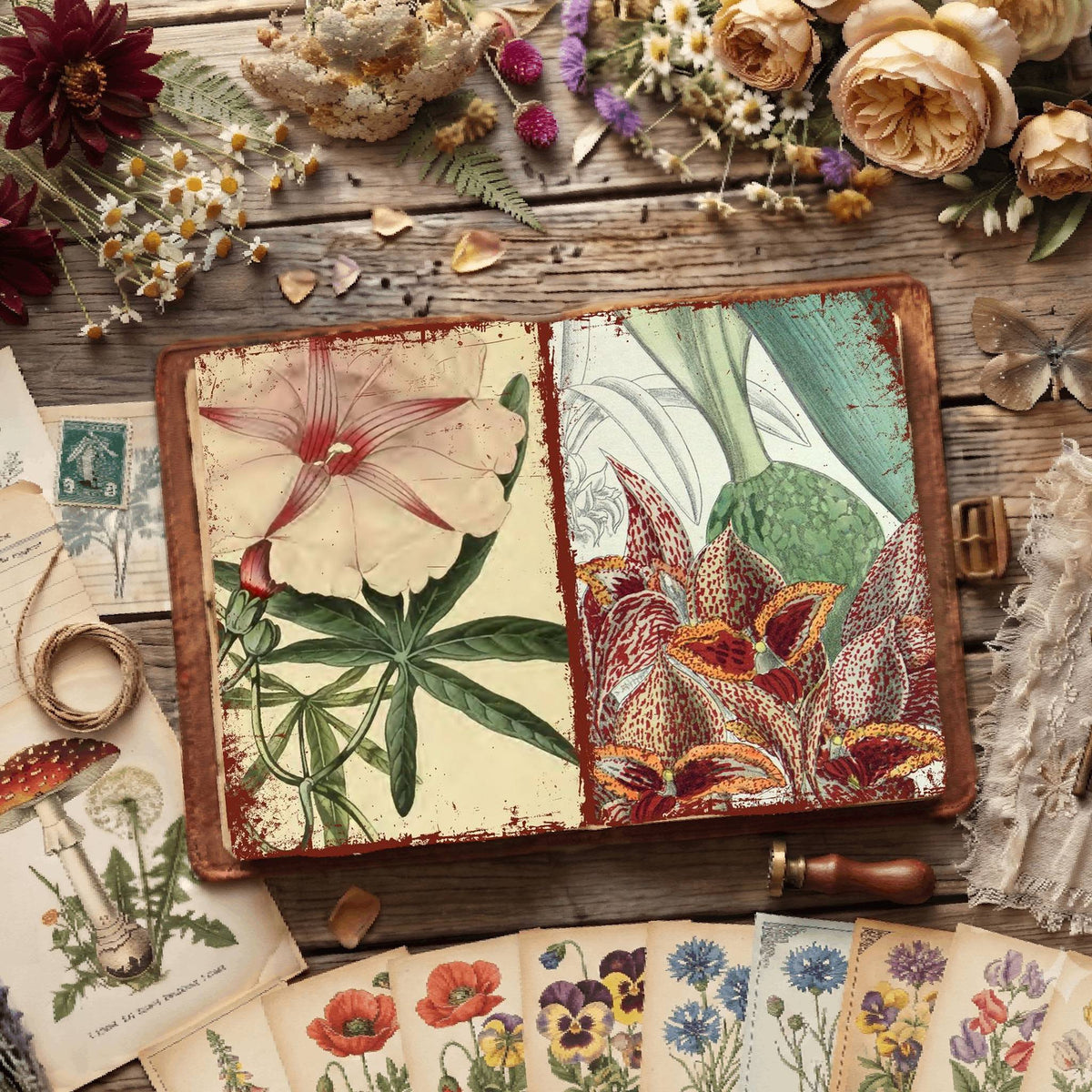Botanical Illustrations Digital Papers