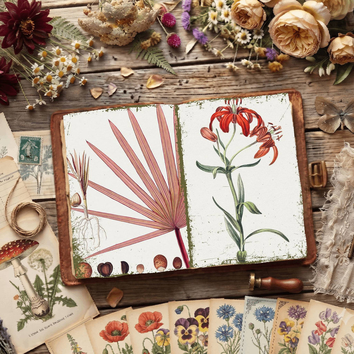 Botanical Illustrations Digital Papers