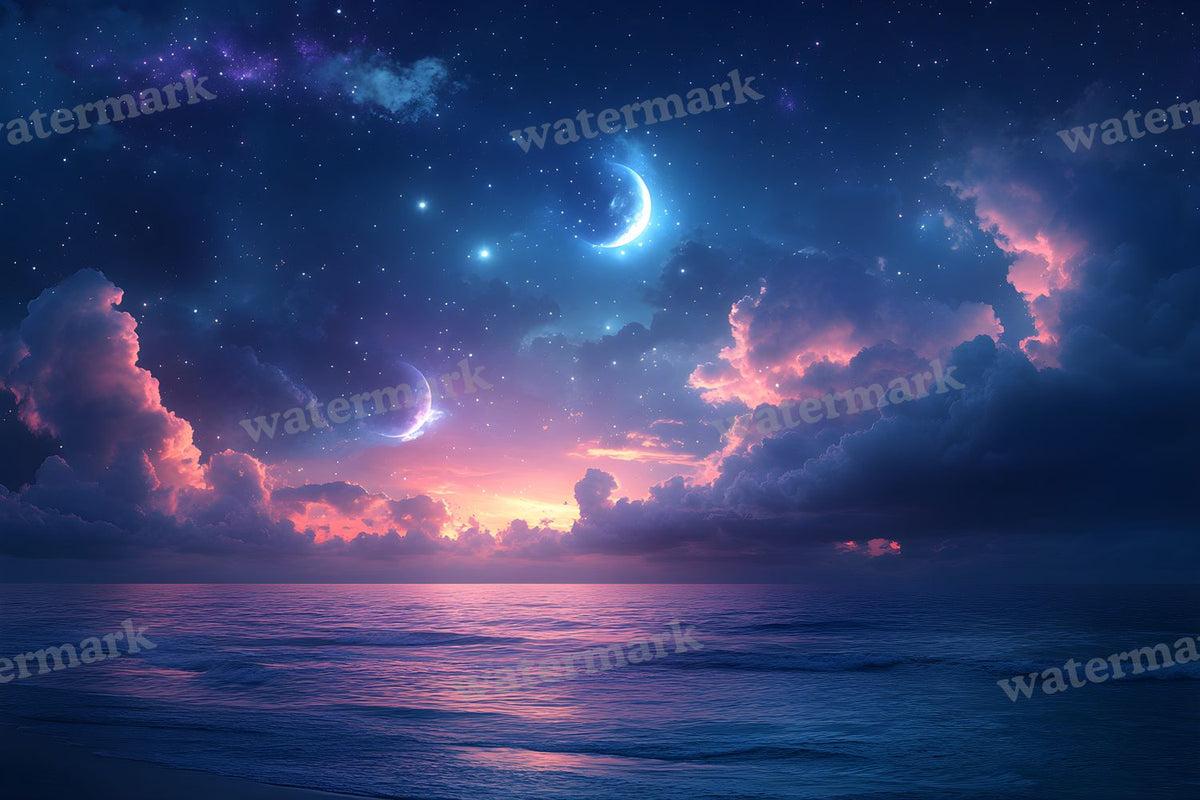 Celestial Glow Scene digital photo backdrop for photo editing, preview 34