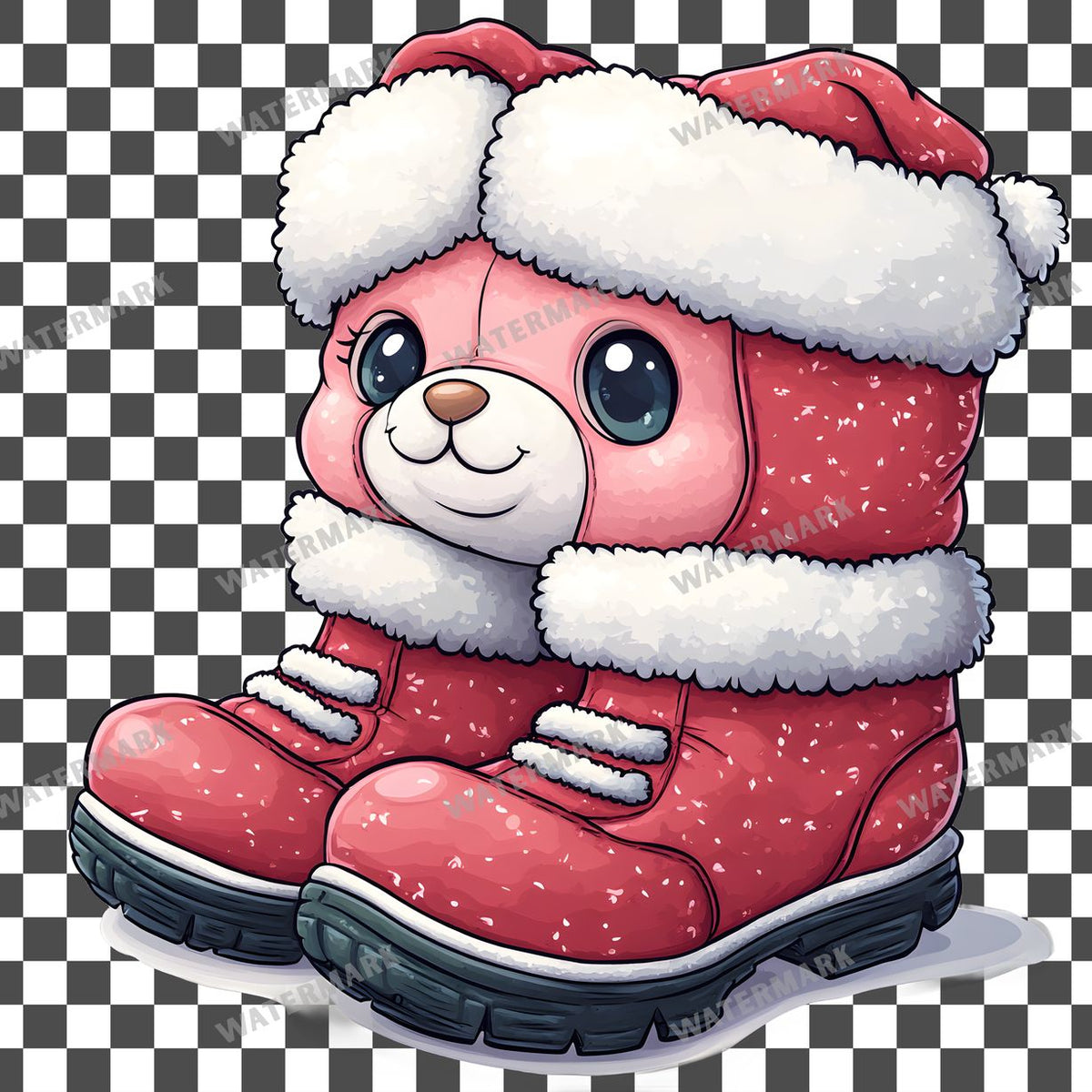 Christmas Kawaii Style Clipart Pngs
