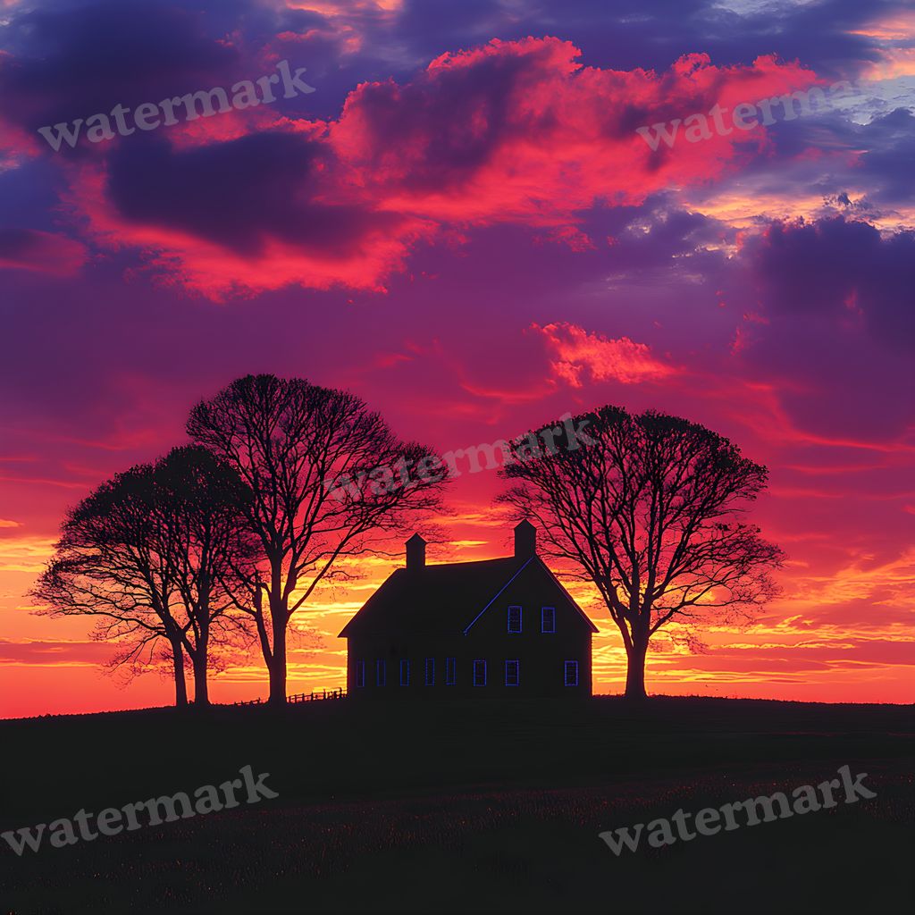 Countryside Silhouette Backdrop Images