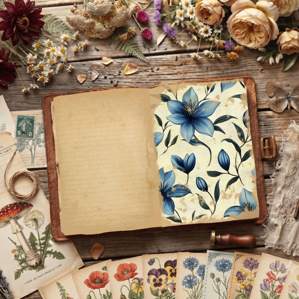 Floral Illustrations Digital Papers
