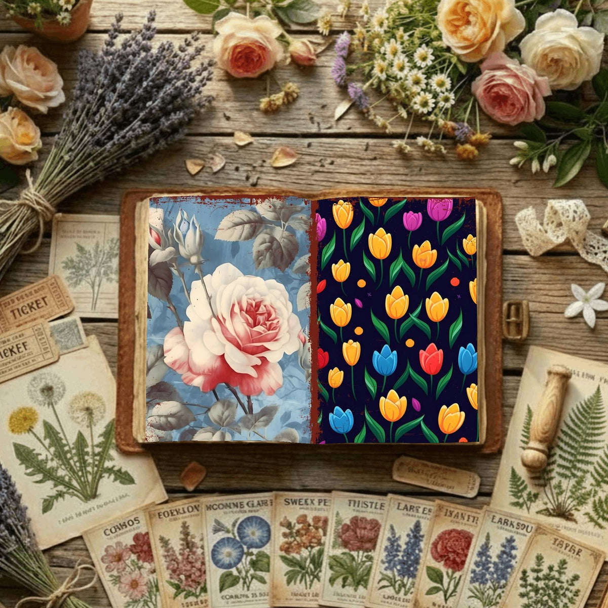 Floral Digital Papers