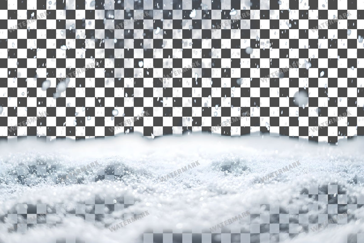 Heavy Snowfall Dense White Flakes Transparent Overlay Pngs