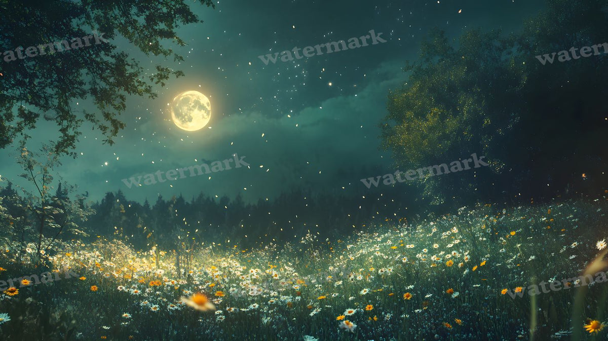 Moonlit Meadow Backdrop Images