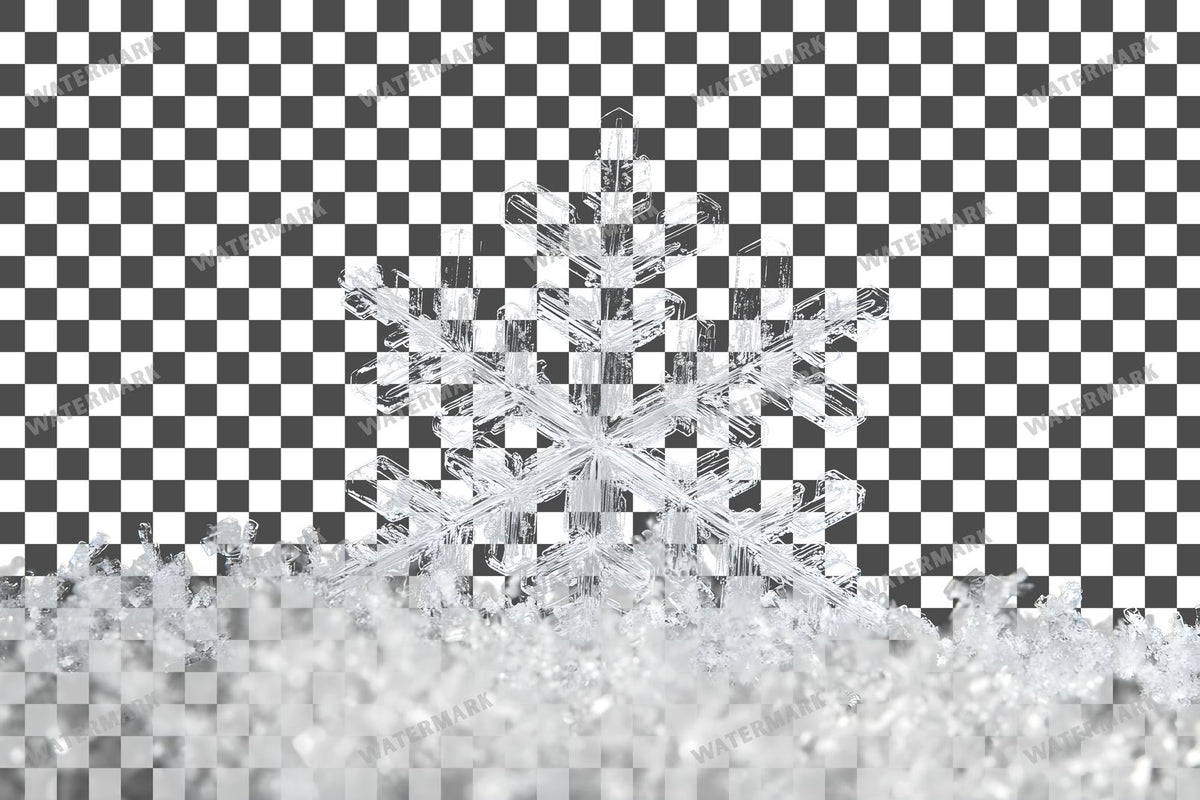 Snowflake Flurry Overlay Swirling Flakes
