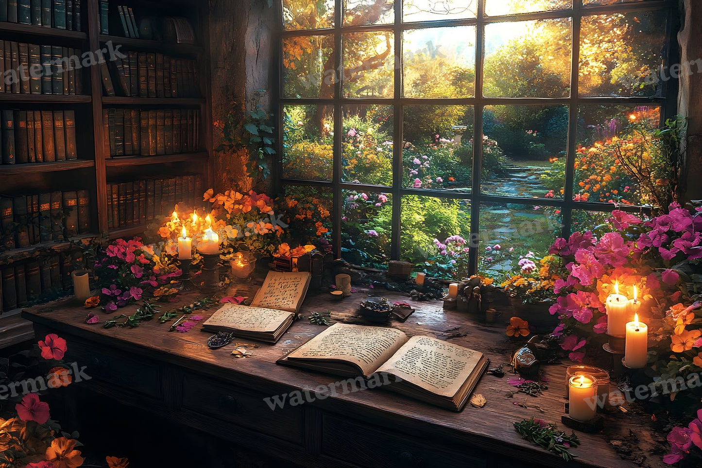 Witch’Study Desk Backdrop Images