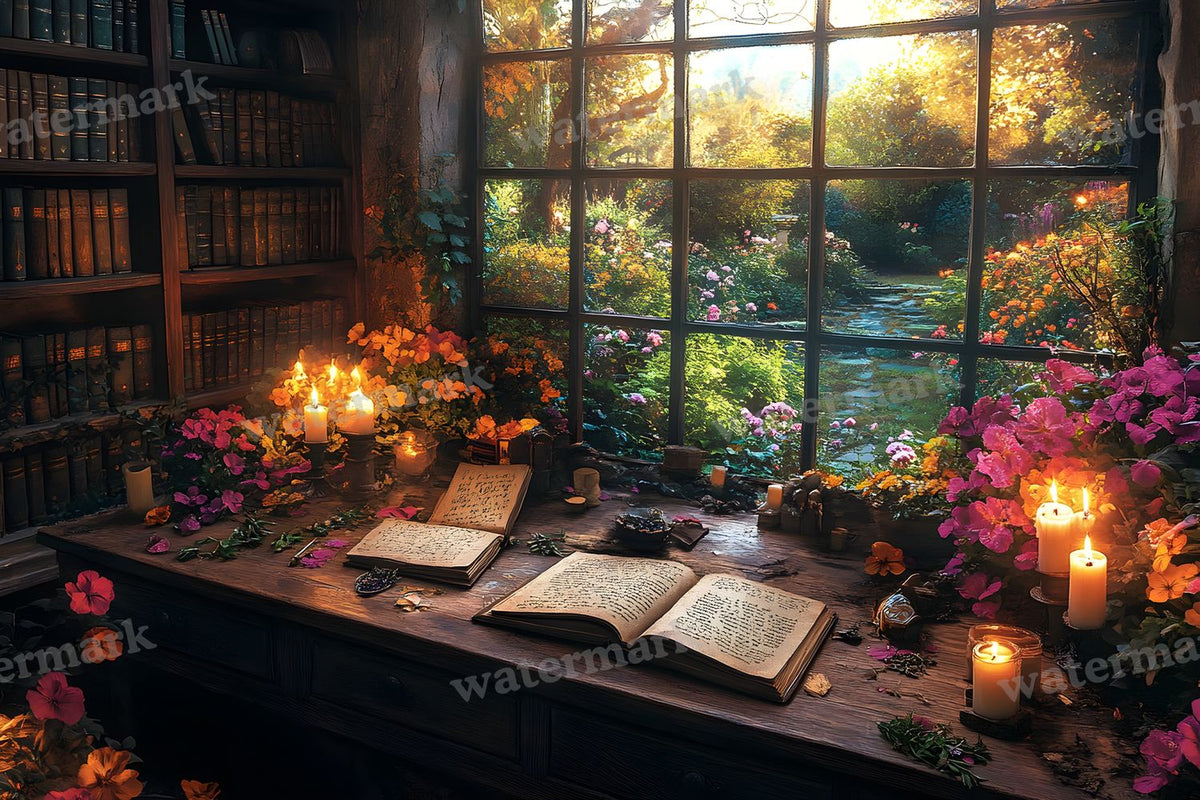 Witch’Study Desk Backdrop Images