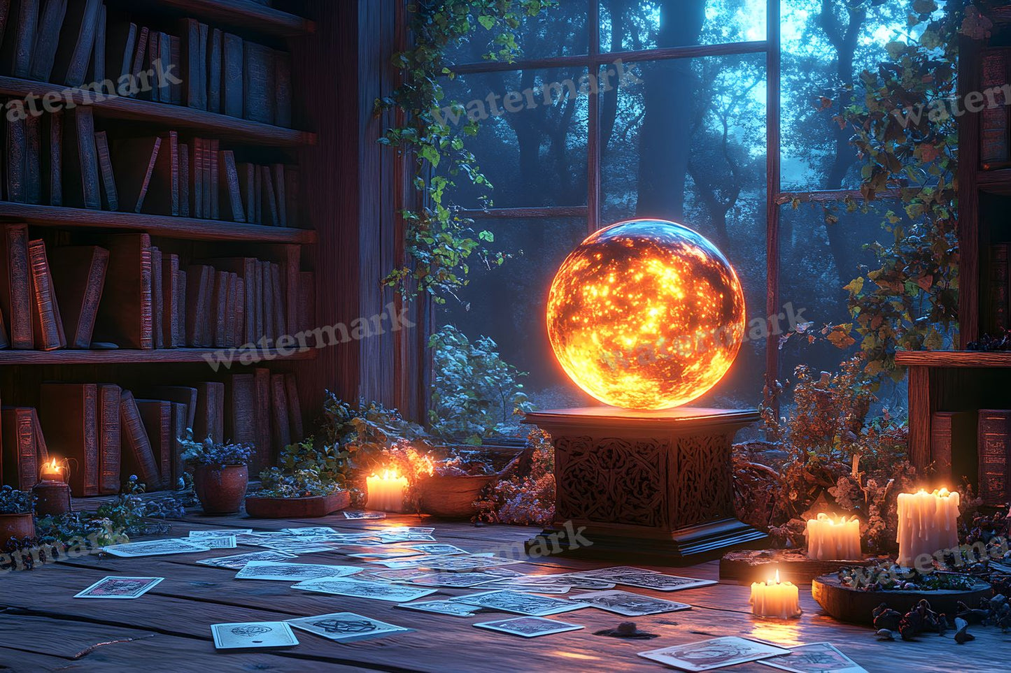 Witchs Crystal Ball Backdrop Images