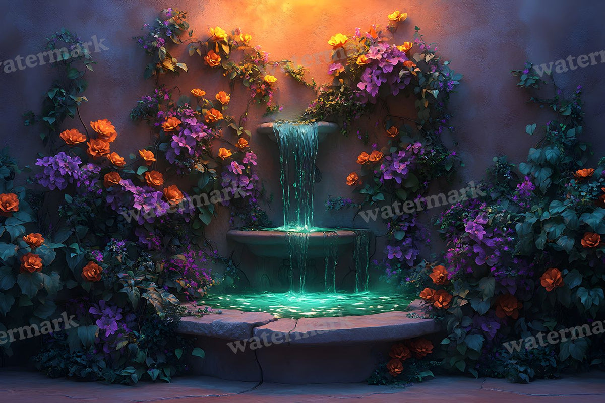 Witchs Eerie Garden Backdrop Images