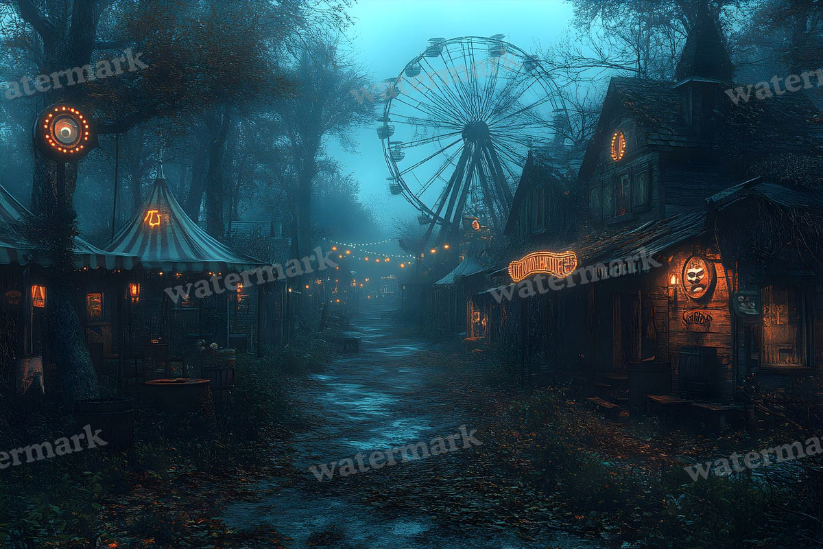 Abandoned Carnival Spooky Backdrop Images