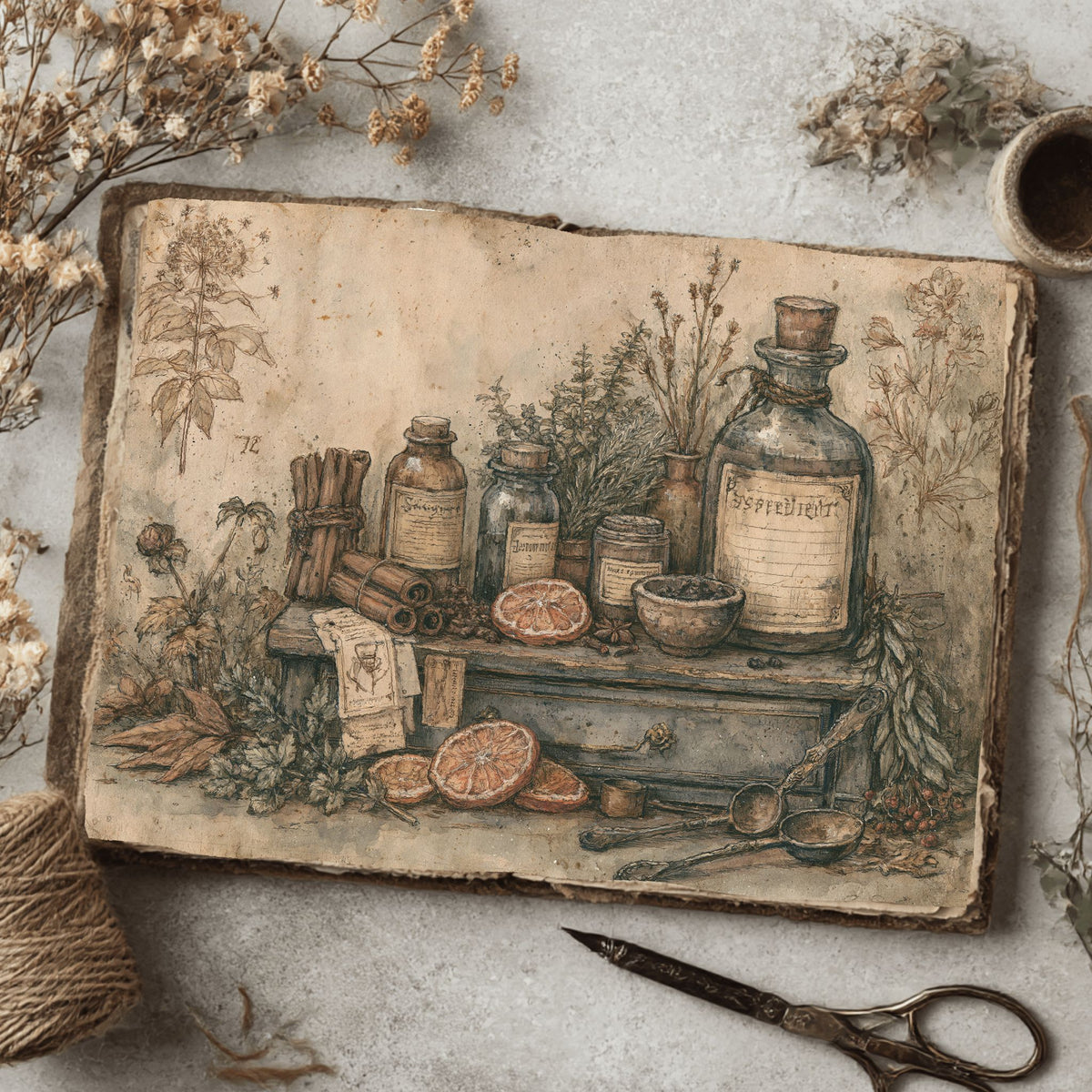 Ancient Spell Ingredients Journal Page