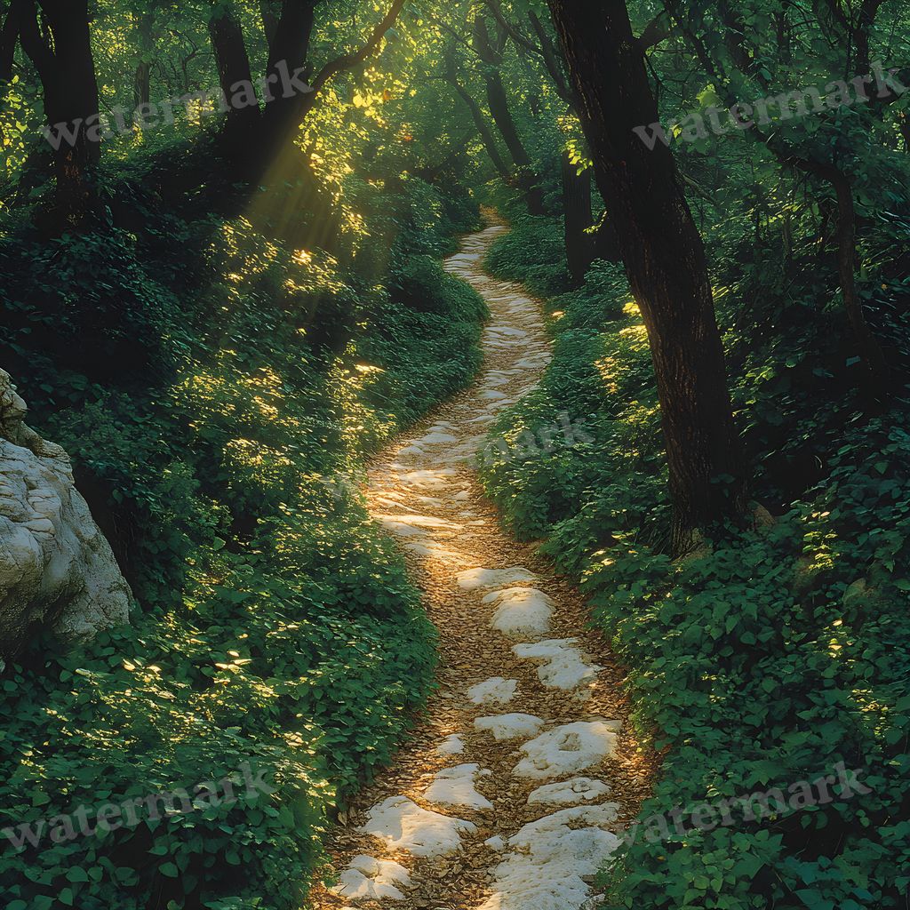 Overgrown Forest digital photo backdrop for photo editing, preview 35