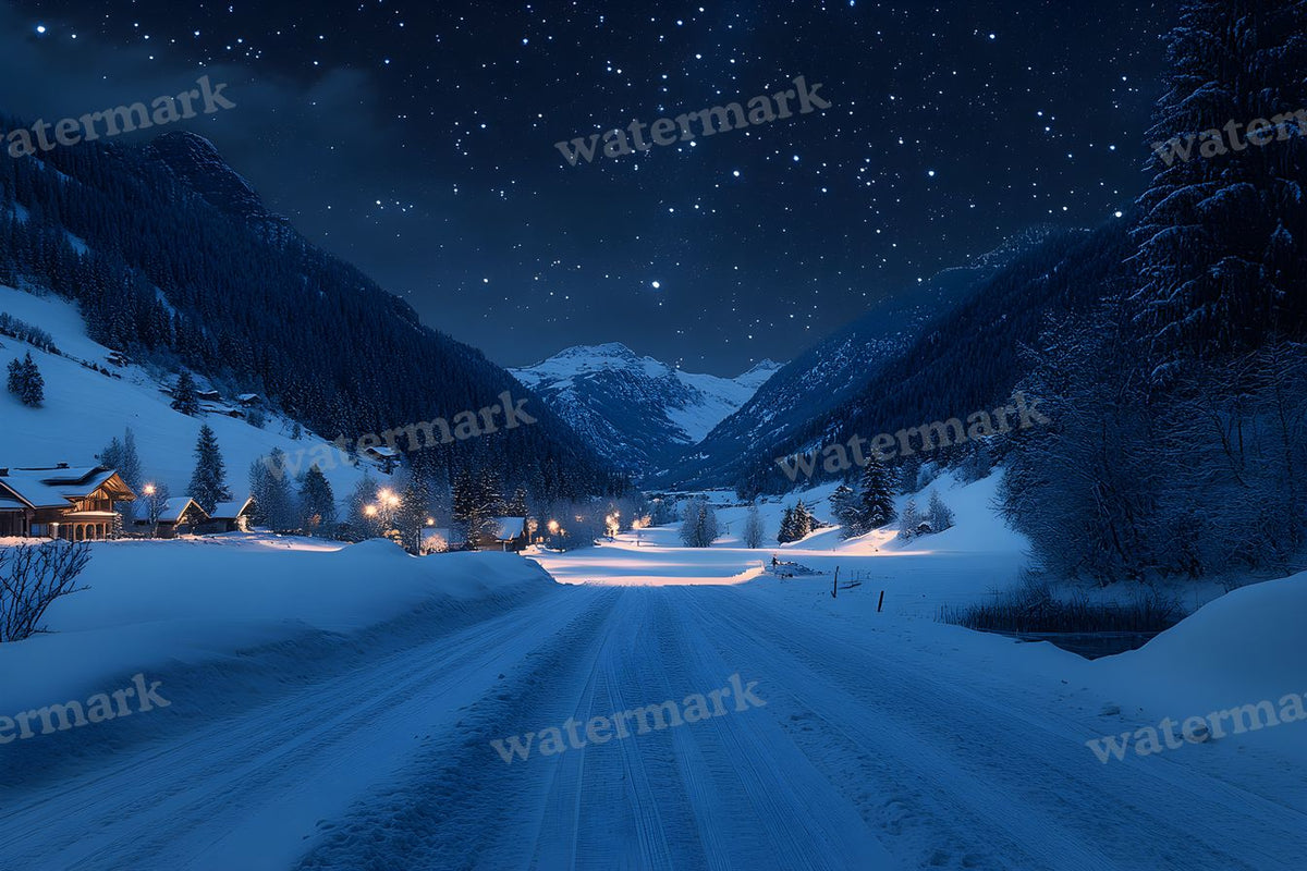 Starry Night digital photo backdrop for photo editing, preview 35