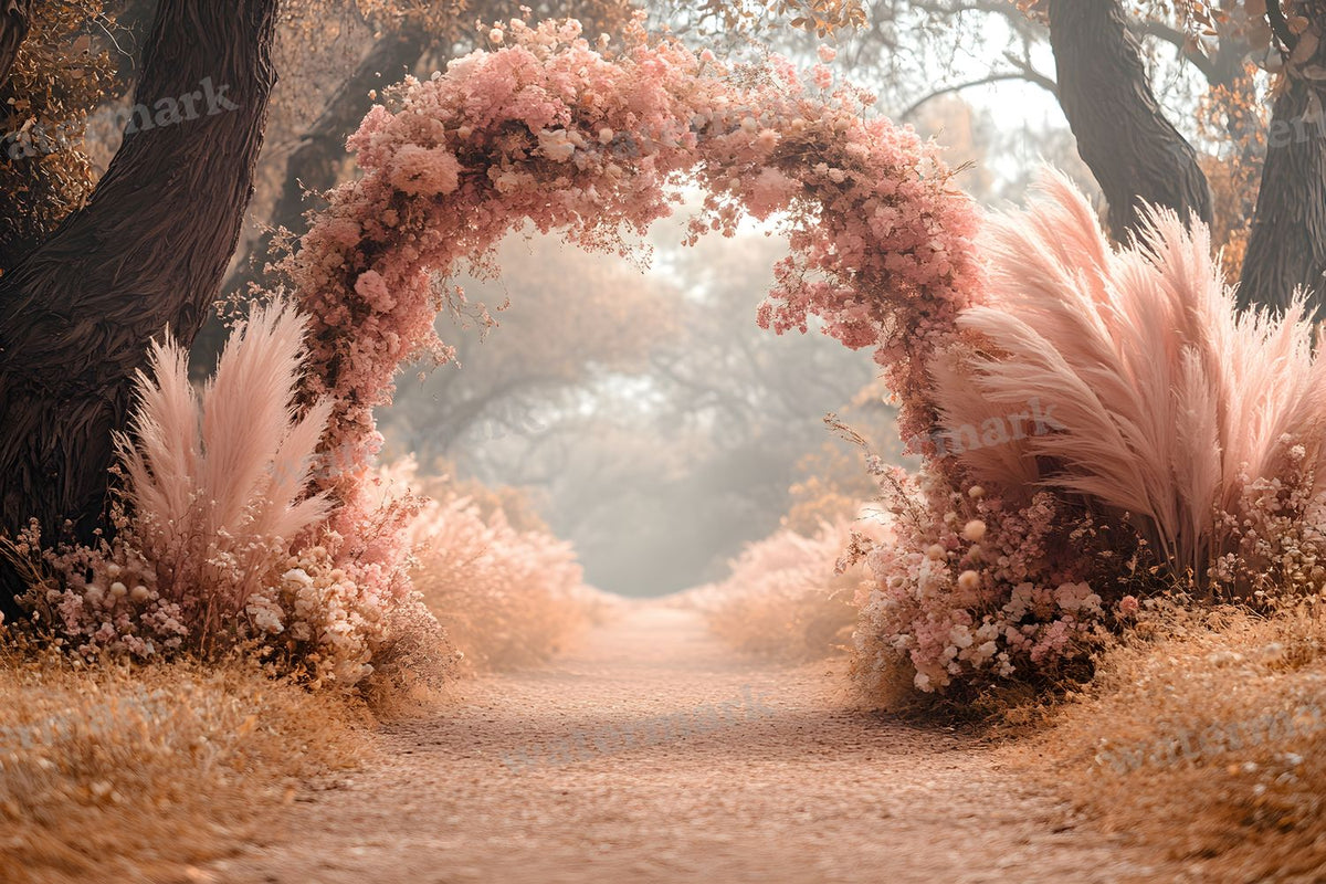 Boho Pink Arch Backdrop Images