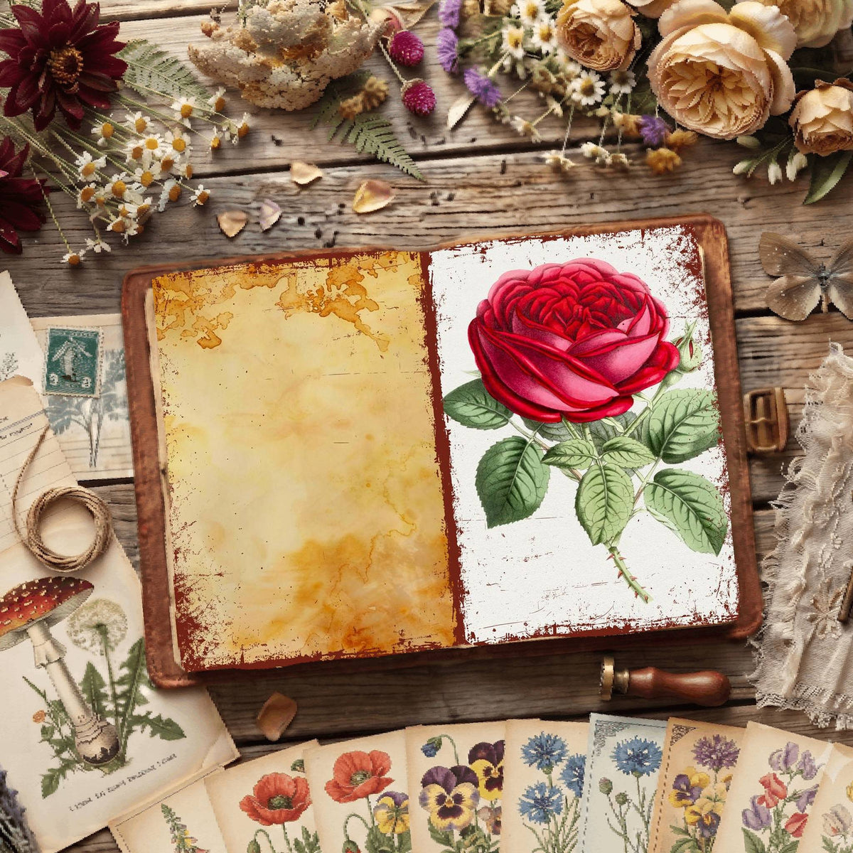 Botanical Illustrations Digital Papers