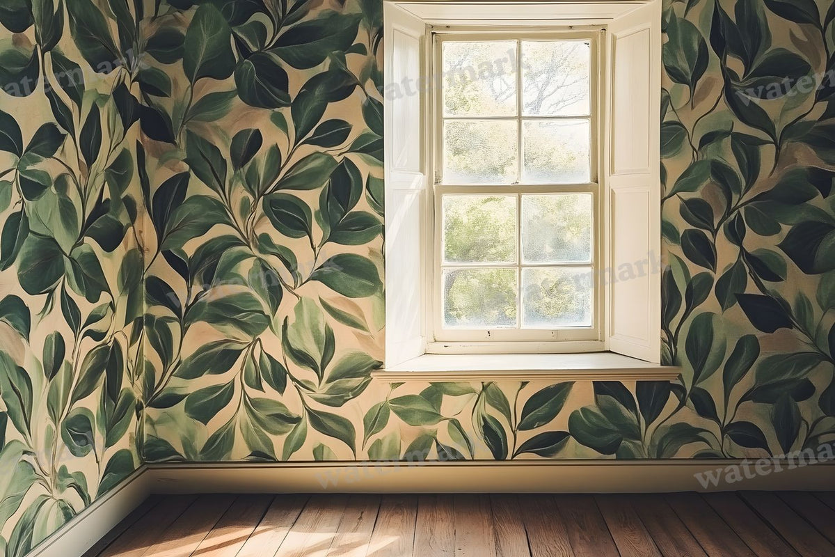 Botanical Window View Backdrop Images
