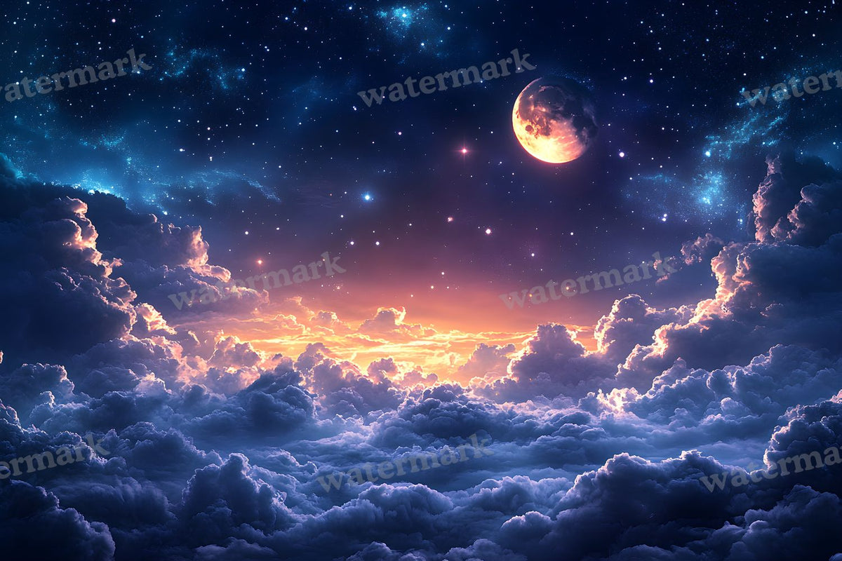 Celestial Glow Scene digital photo backdrop for photo editing, preview 35