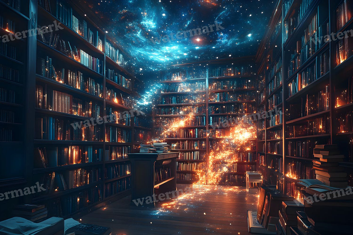 Celestial Library Dream Backdrop Images