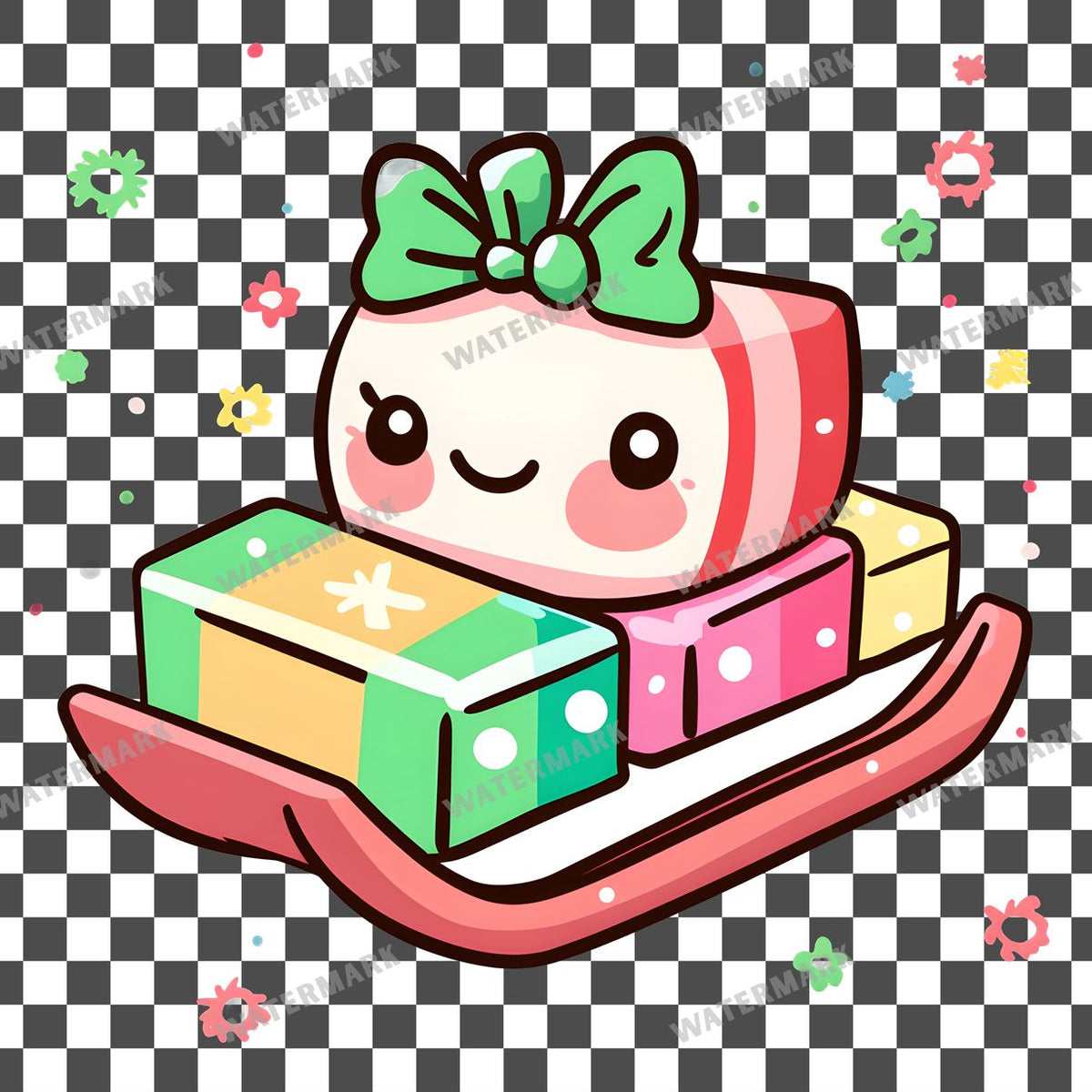 Christmas Kawaii Style Clipart Pngs