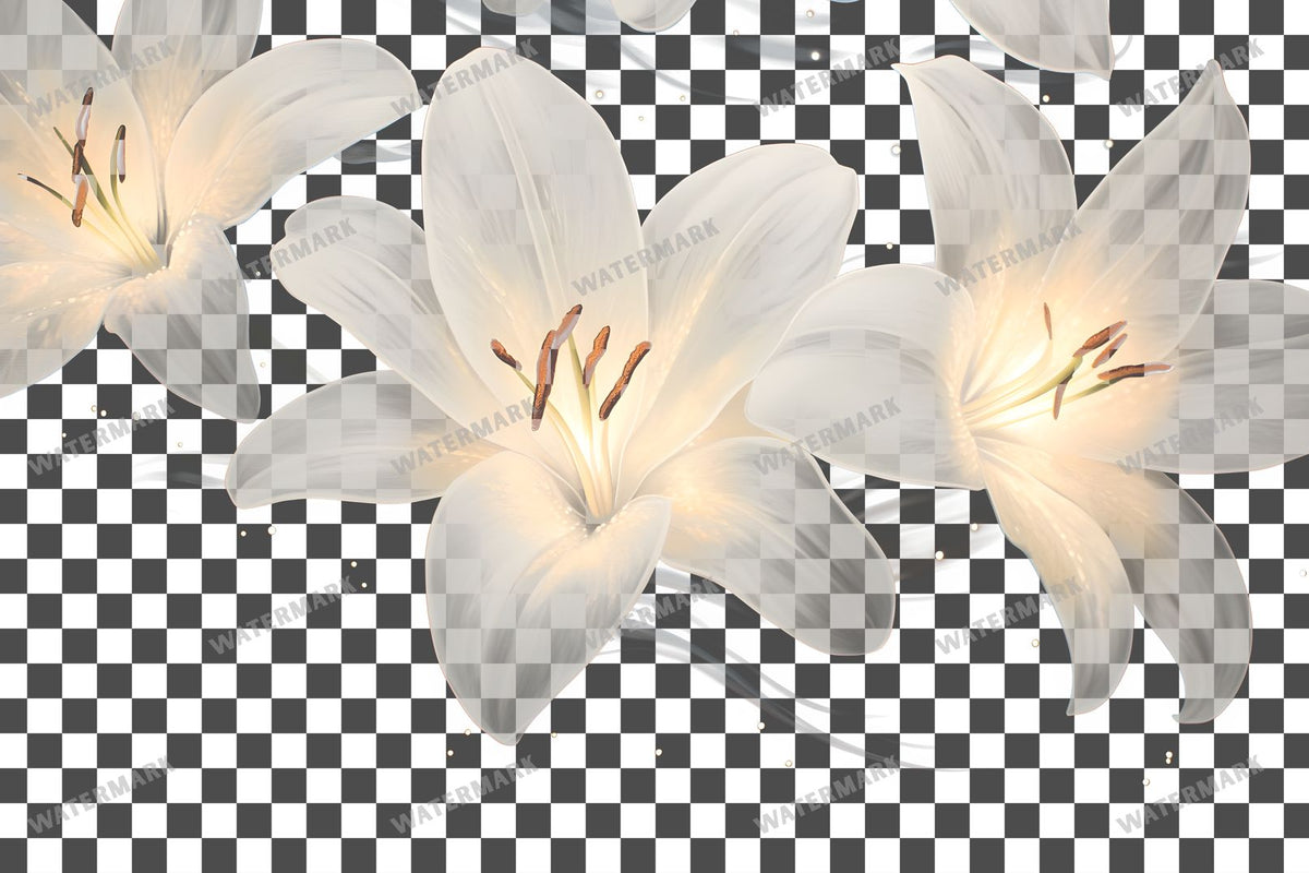 Easter Lilies Transparent Overlay Pngs
