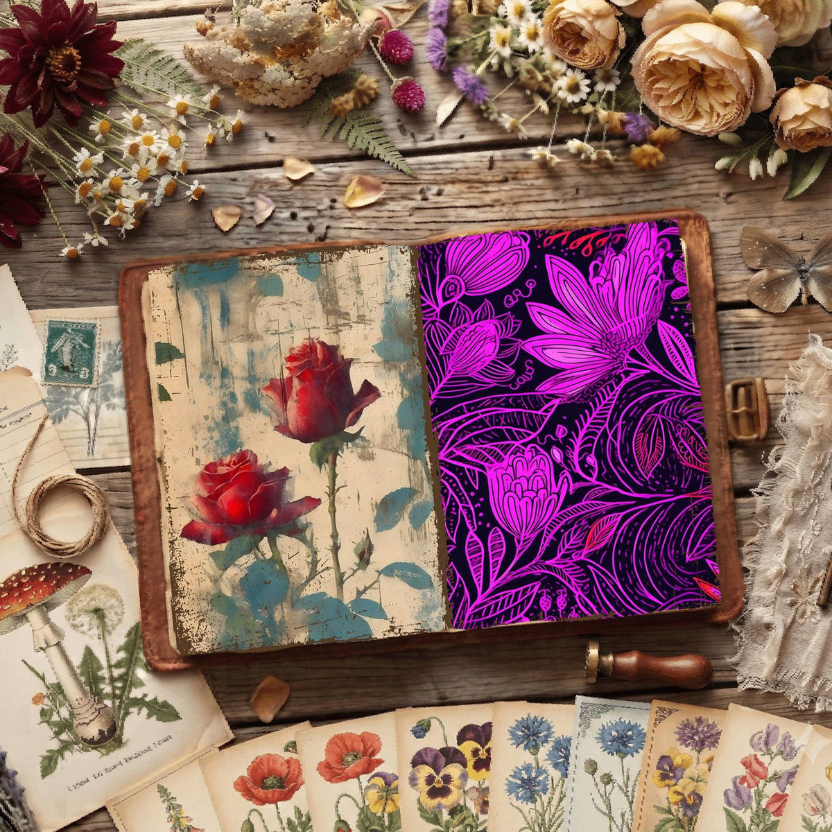 Floral Digital Papers