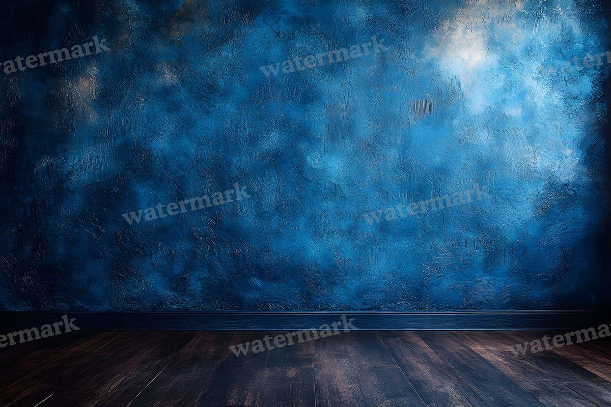 Vintage Textured Wall Midnight Blue digital photo backdrop for photo editing, preview 35
