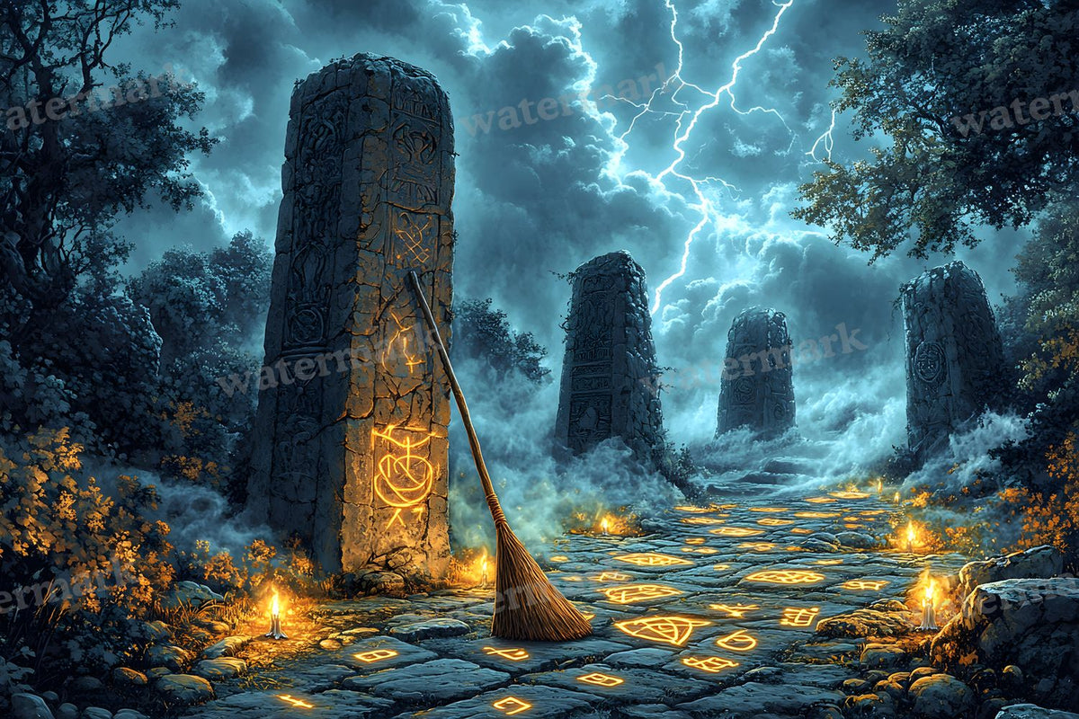 Witch Broomstick Backdrop Images