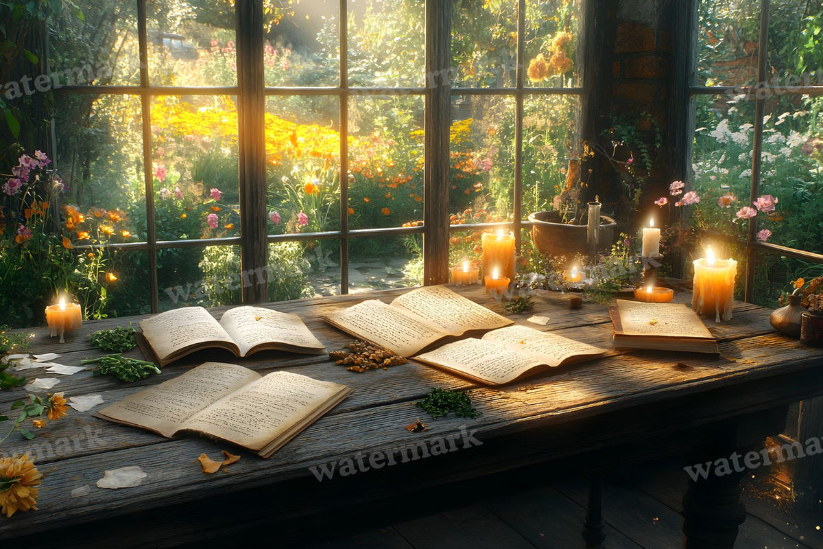Witch’Study Desk Backdrop Images
