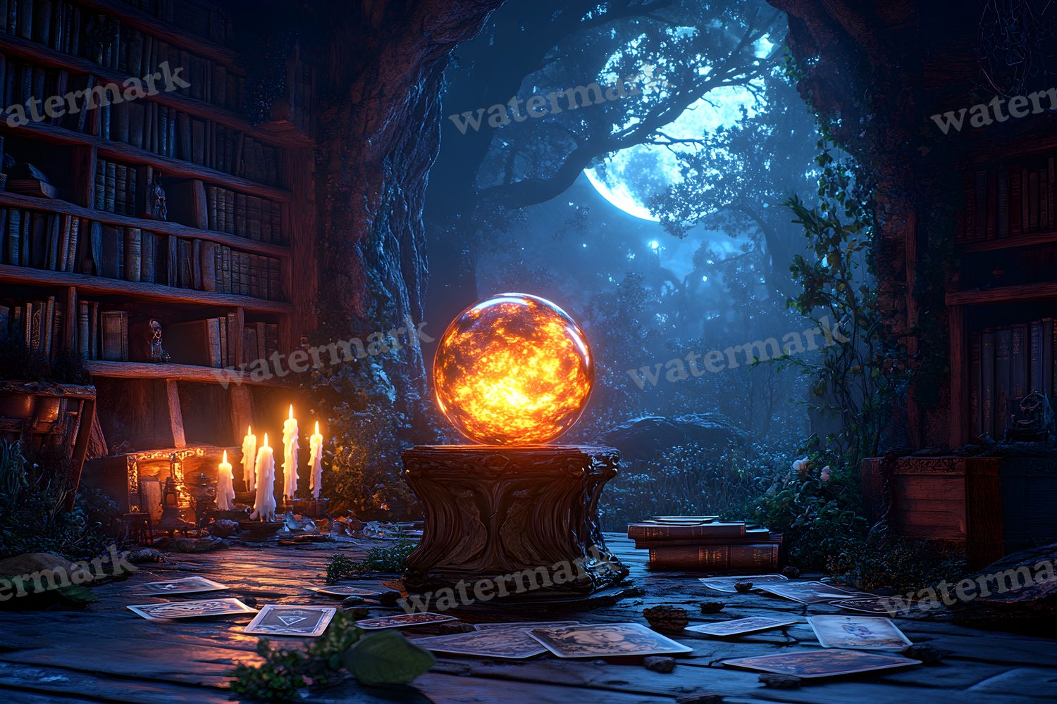 Witchs Crystal Ball Backdrop Images
