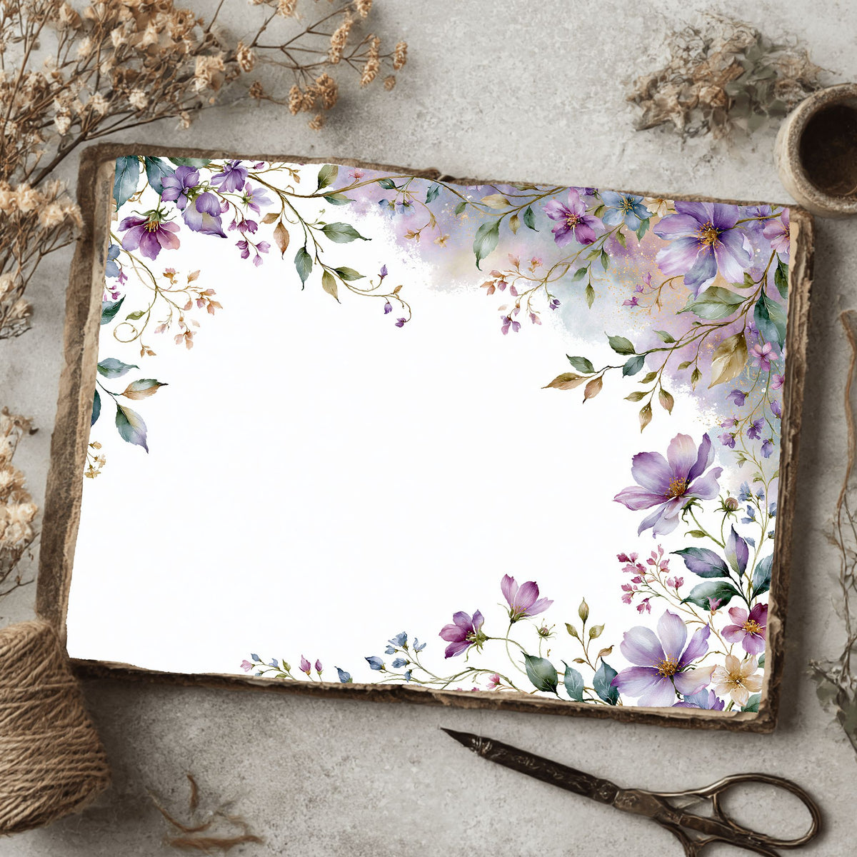 Delicate Botanical Border Frame