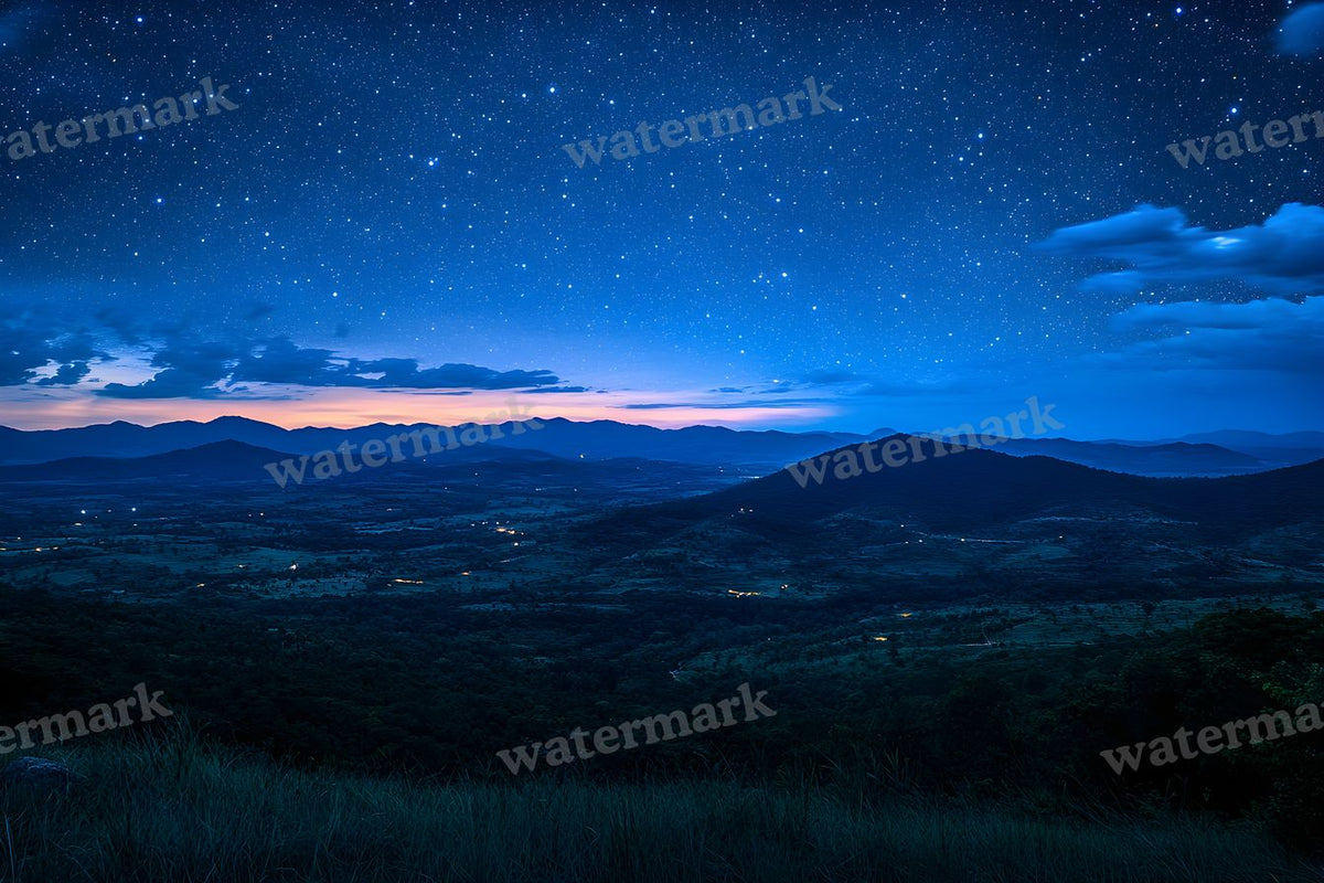 Starry Night digital photo backdrop for photo editing, preview 36