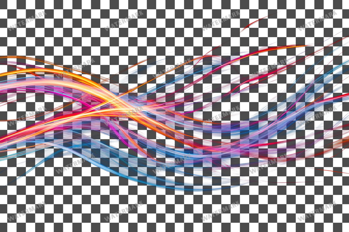 Abstract Light Streaks Transparent Overlay Pngs
