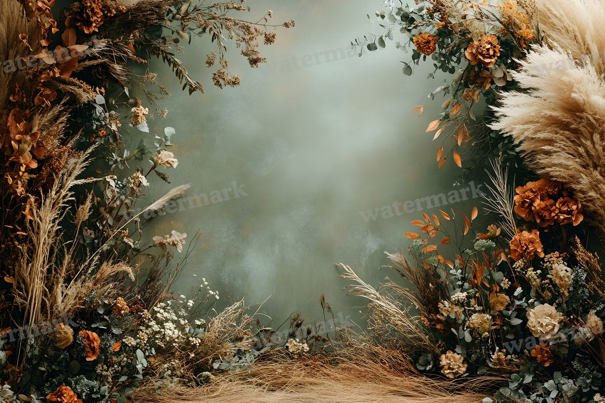 Boho Olive Arch Backdrop Images