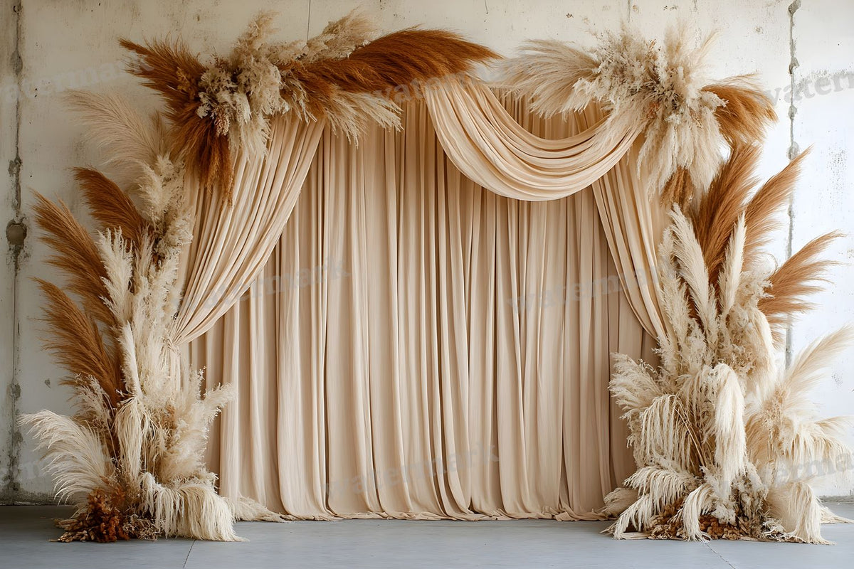 Boho Pampaarch Backdrop Images