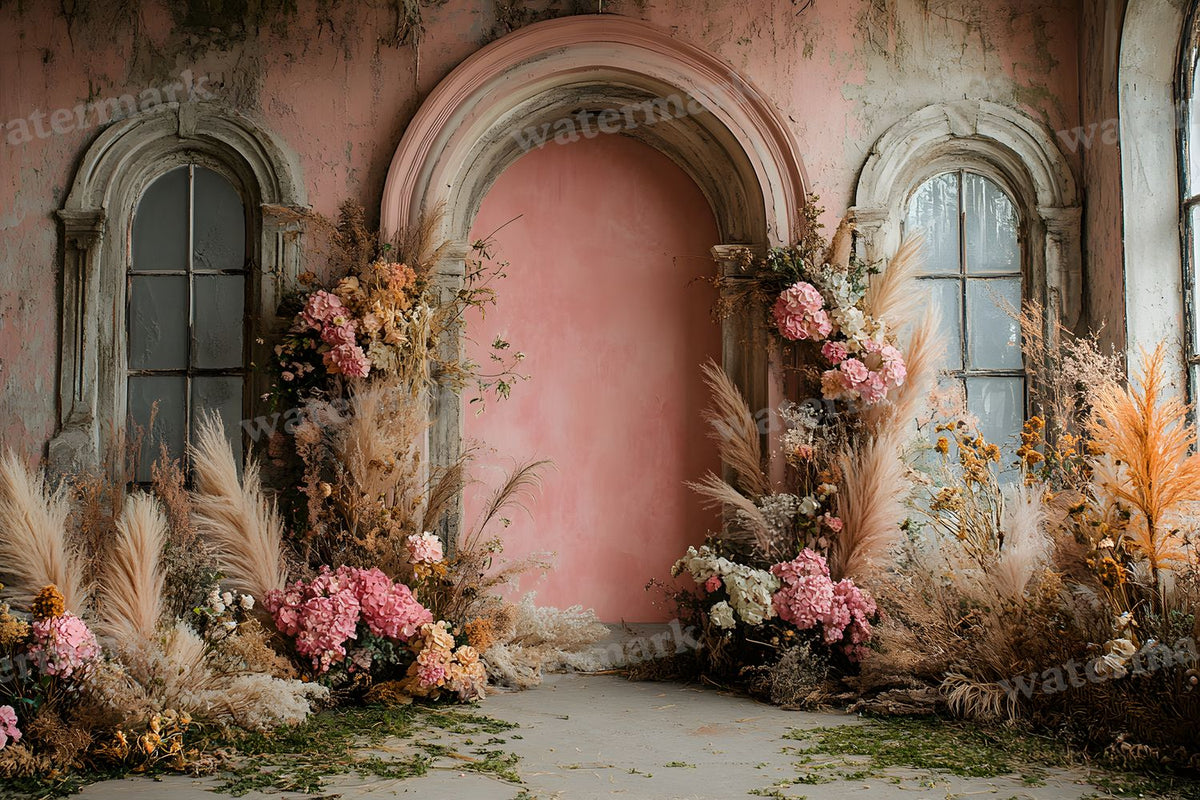 Boho Pink Arch Backdrop Images
