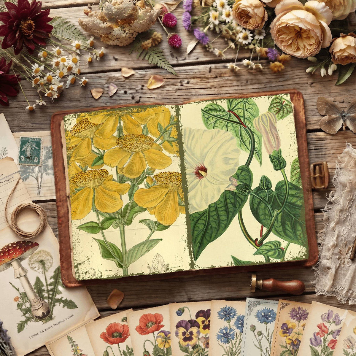 Botanical Illustrations Digital Papers