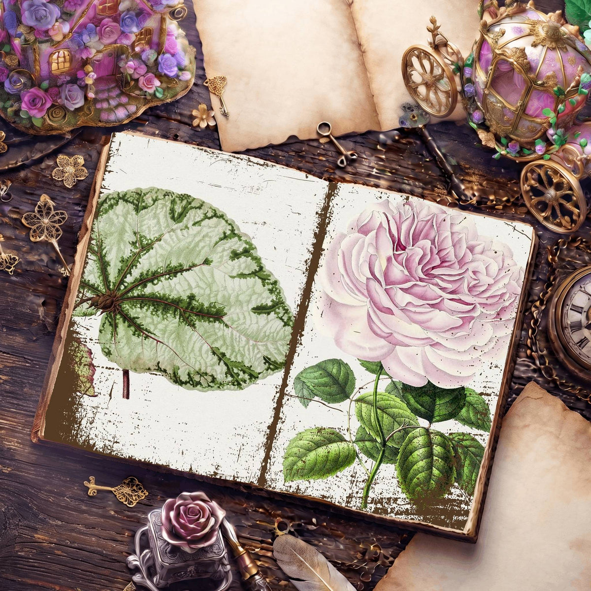 Botanical Illustrations Digital Papers