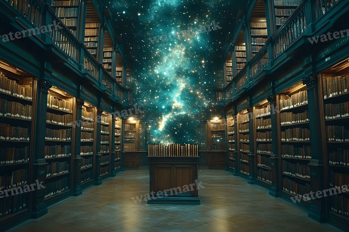 Celestial Library Dream Backdrop Images