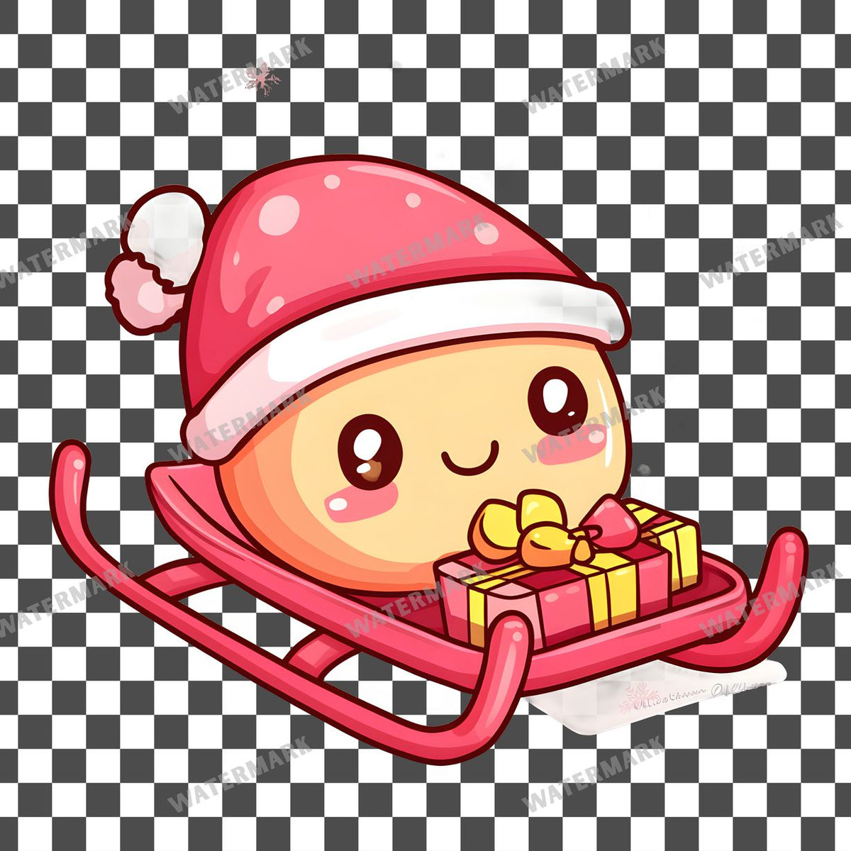 Christmas Kawaii Style Clipart Pngs