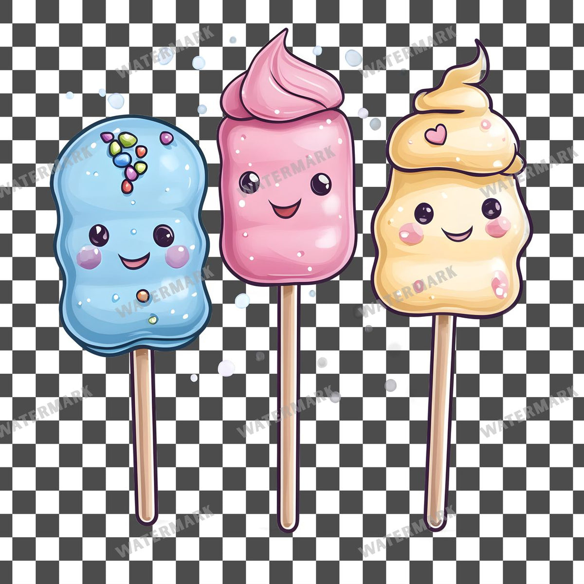 Christmas Kawaii Style Clipart Pngs