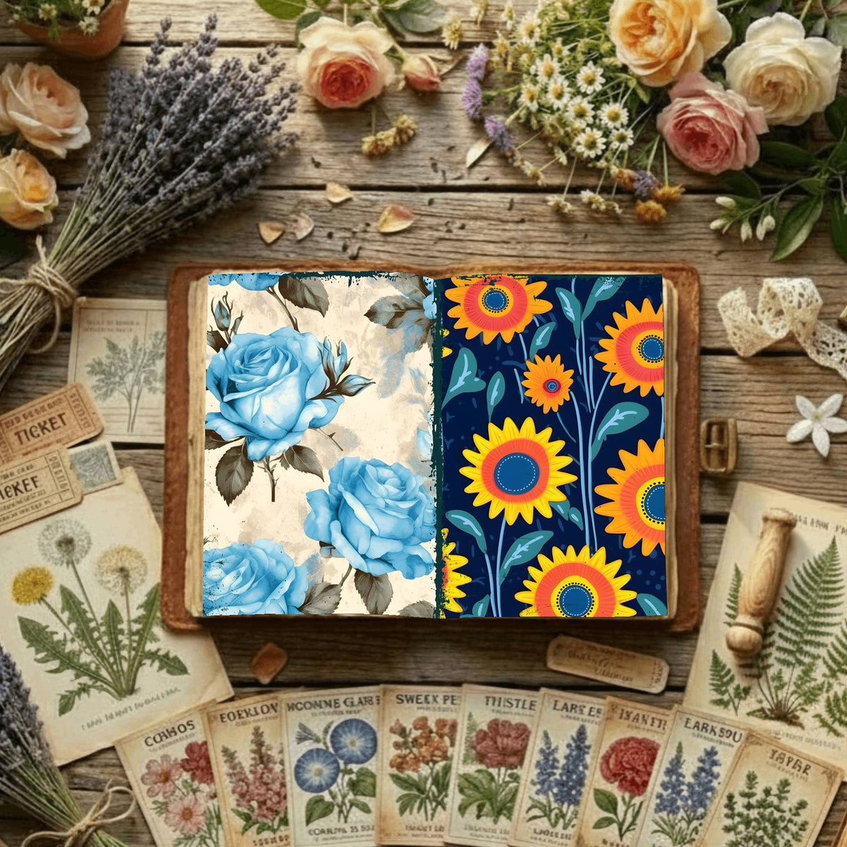 Floral Digital Papers