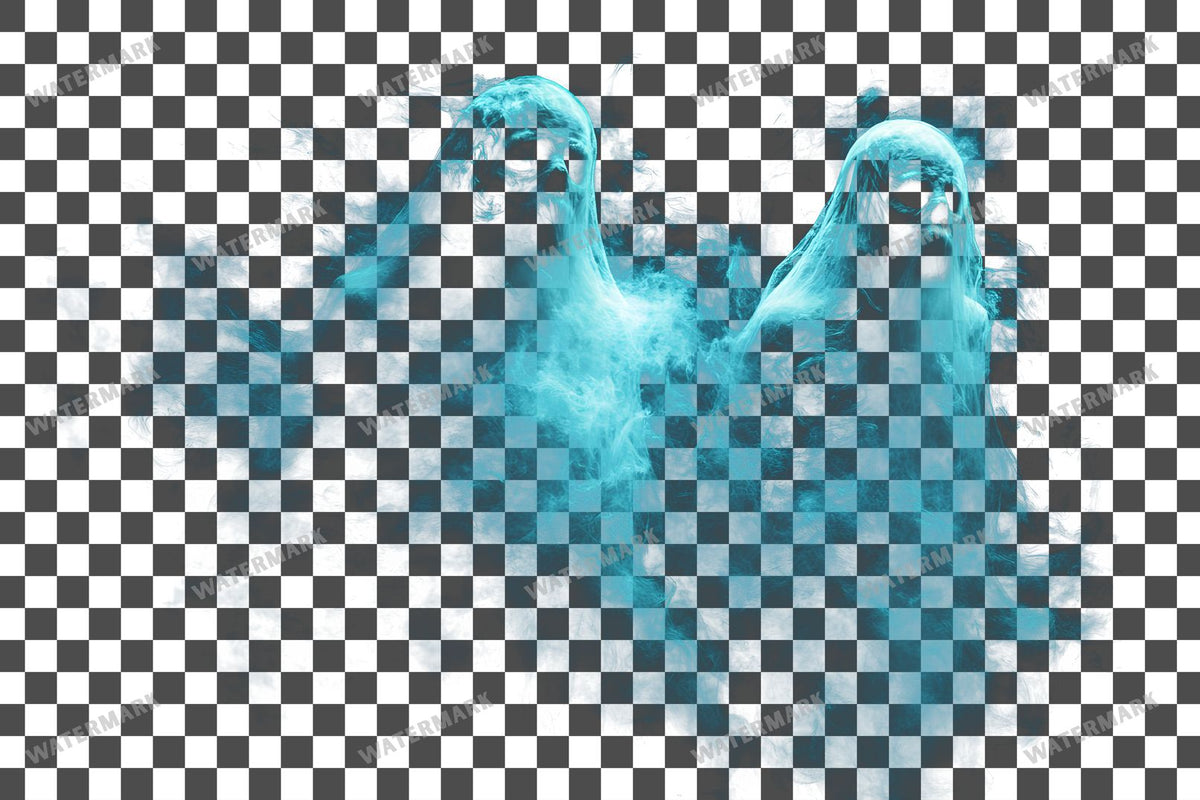 Ghostly Apparitions PNG overlay on a transparent checkered background, preview 37