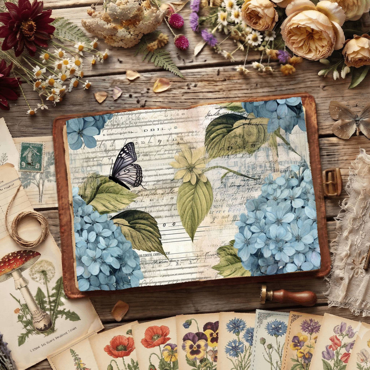 Hydrangea Flower Digital Papers