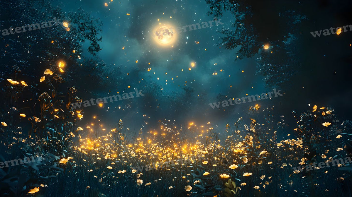 Moonlit Meadow Backdrop Images