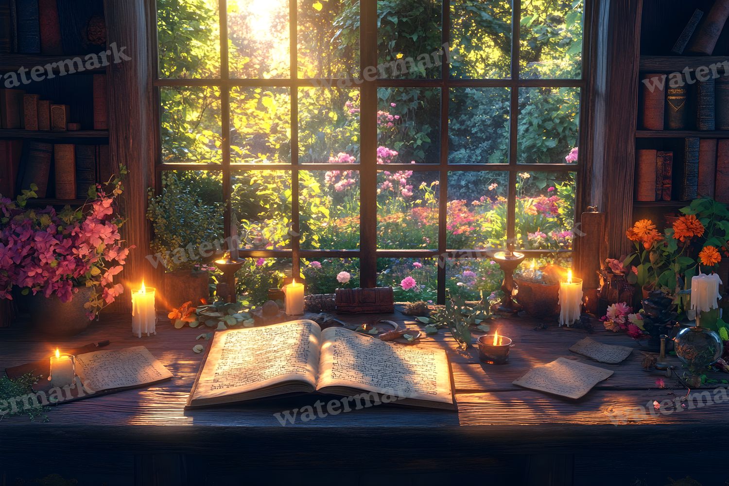 Witch’Study Desk Backdrop Images