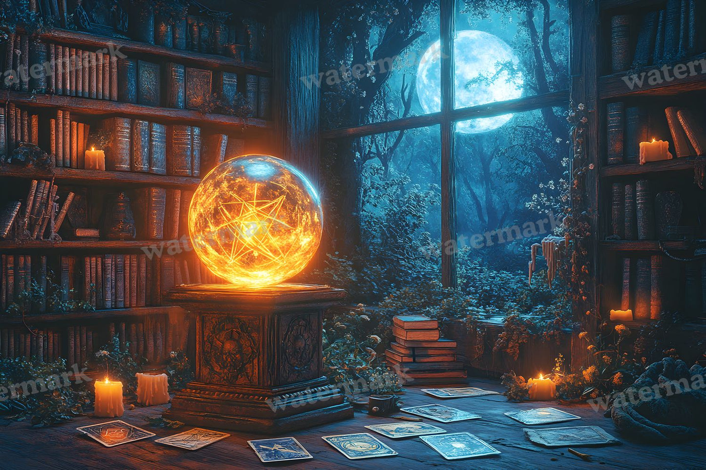 Witchs Crystal Ball Backdrop Images