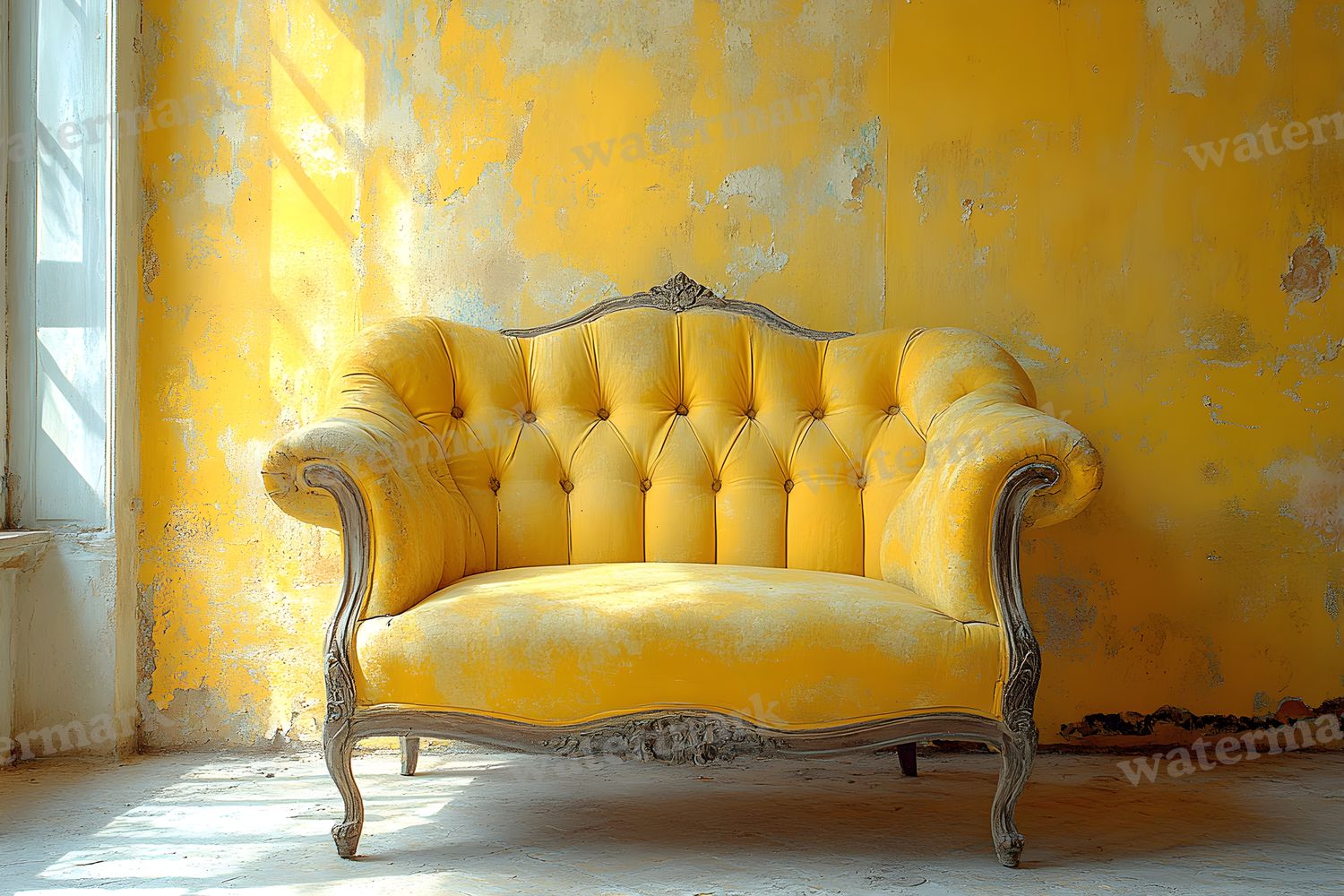 Yellow Vintage Room Backdrop Images